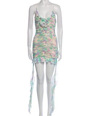 Majorelle abstract pastel slip stretch dress xs